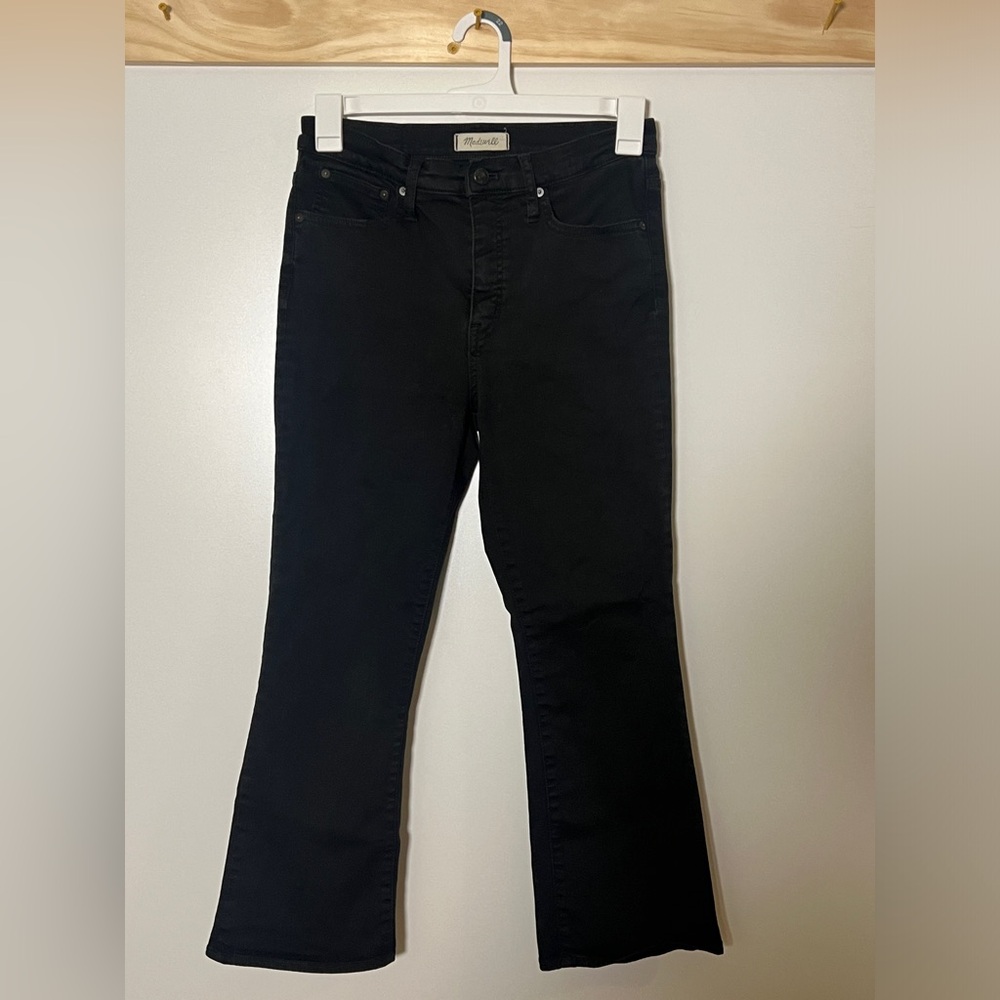 Madewell Cali-Demi Boot Black Jeans Women Size 28